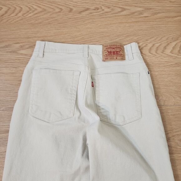 Vtg Levis 550 Relaxed Fit Tapered Leg Denim Jeans Sz 10 Misses Beige Pants 29x28 - Picture 14 of 15